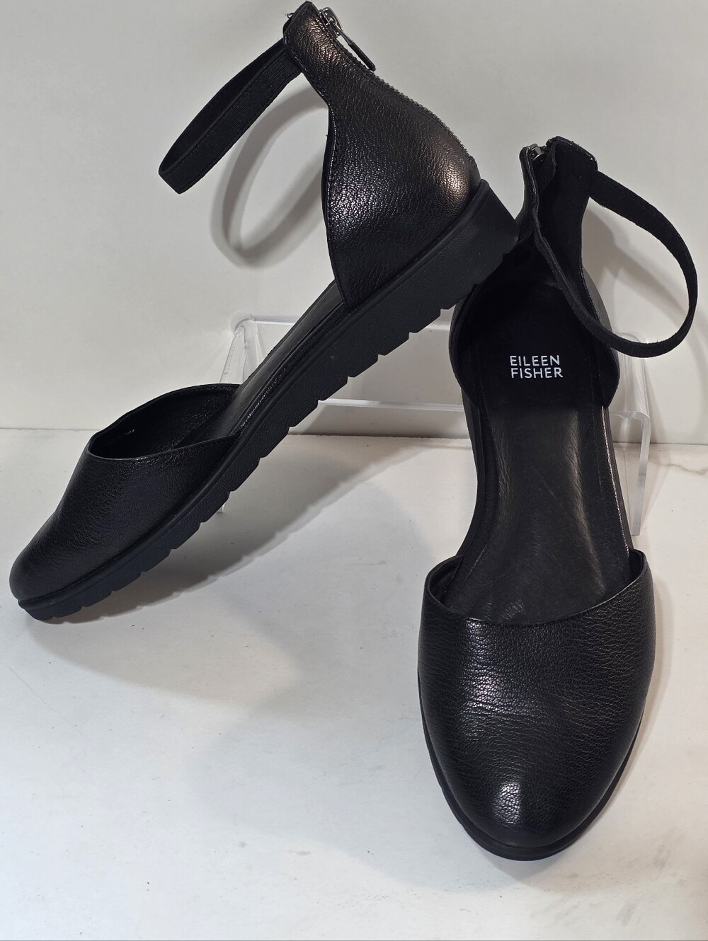 EILEEN FISHER SUE ANKLE STRAP FLATS SZ 10 - Picture 3 of 9